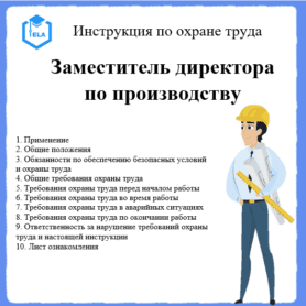 Инструкция по охране труда: Заместитель директора по производству