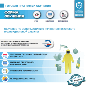 Комплект учебной программы “Обучение по использованию (применению) средств индивидуальной защиты”
