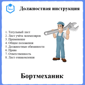 Должностная инструкция: Бортмеханик