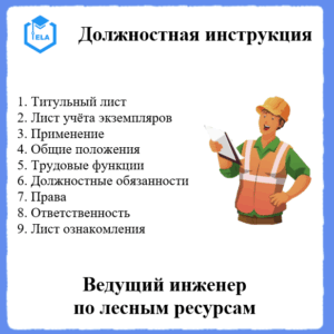 Должностная инструкция: Ведущий инженер по лесным ресурсам