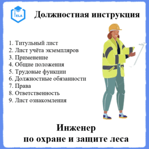 Должностная инструкция: Инженер по охране и защите леса