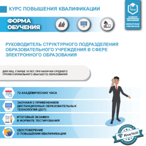 Руководитель структурного подразделения образовательного учреждения в сфере электронного образования (повышение квалификации) (ПД-ПК-13)
