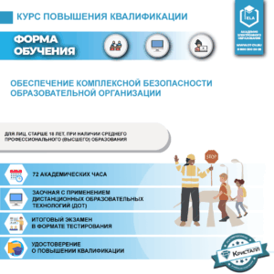 Повышение квалификации: Обеспечение комплексной безопасности образовательной организации