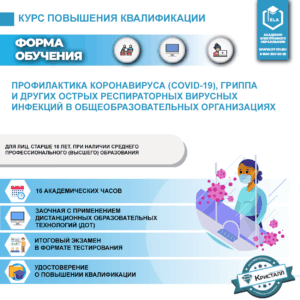 Профилактика коронавируса (COVID-19), гриппа и других острых респираторных вирусных инфекций в общеобразовательных организациях