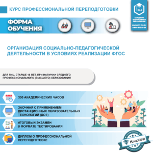 Профессиональная переподготовка: Организация социально-педагогической деятельности в условиях реализации ФГОС