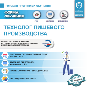 Комплект учебной программы "Технолог пищевого производства"